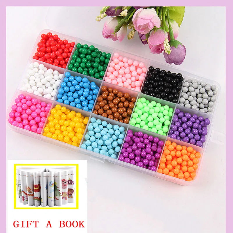 24 colors Refill Beads puzzle Crystal DIY water spray beads set ball games 3D handmade magic toys for children by eprolo