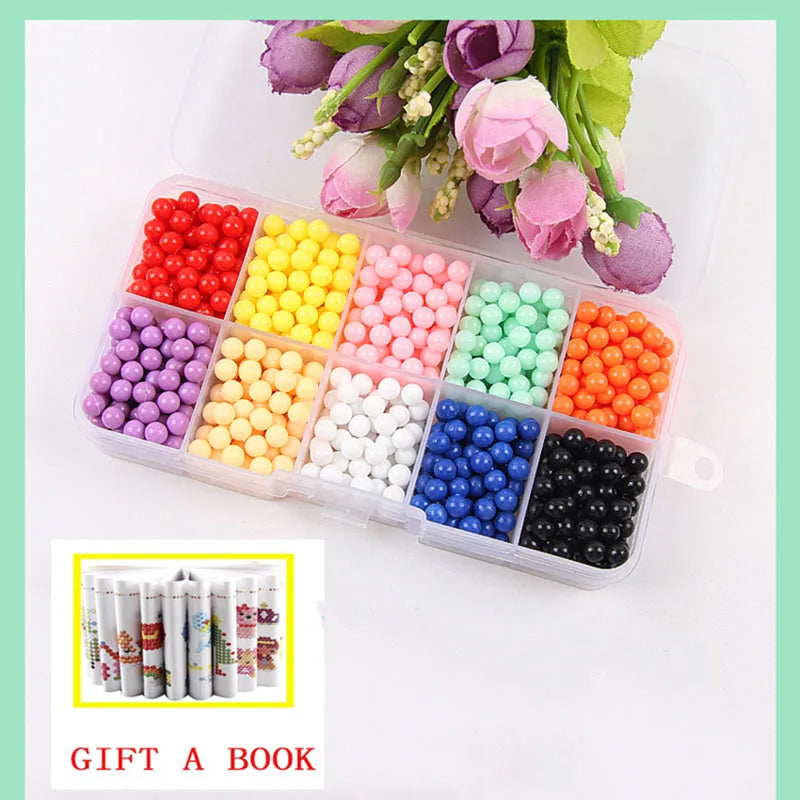 24 colors Refill Beads puzzle Crystal DIY water spray beads set ball games 3D handmade magic toys for children by eprolo