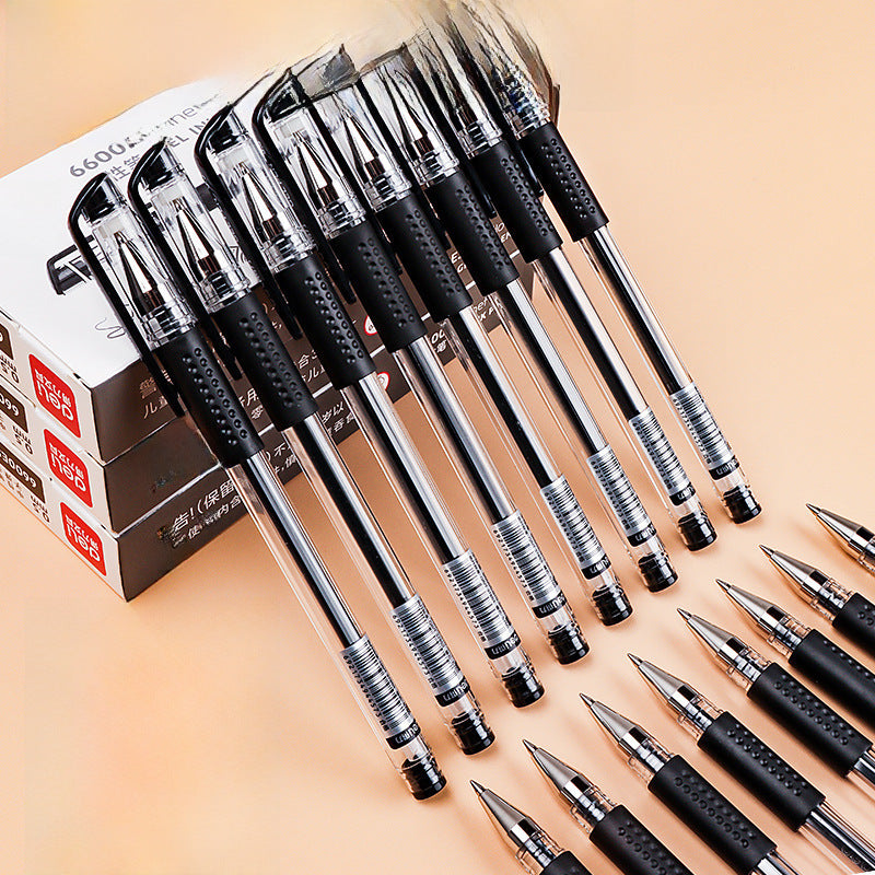 Deli gel pen 6600ES office pen carbon pen black water-based pen red pen stationery supplies wholesale by My Store