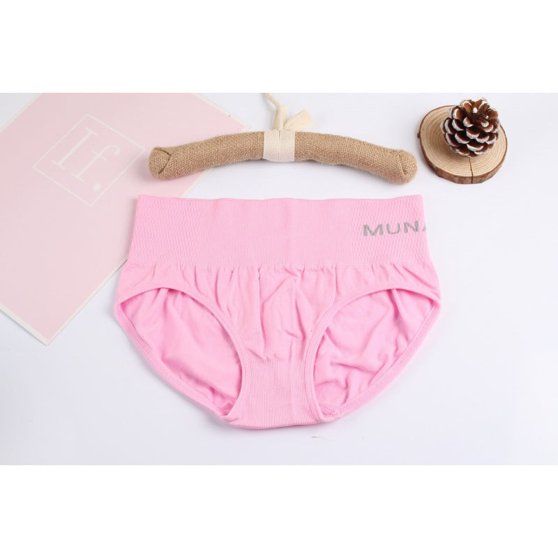 Japanese mid-rise panties with letters English with seamless tummy tucks pants shaping body beautiful girl briefs