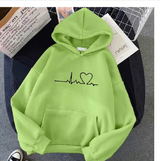 Cross-border spring casual sweatshirt jacket women's spring and autumn women's early spring velvet hooded cardigan spring new women's by My Store