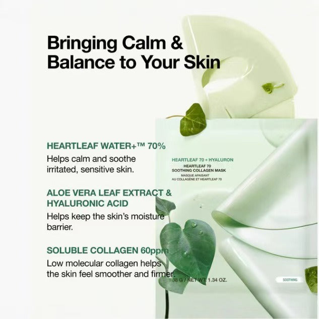 Korean Mask Collagen Mask Heartleaf 70 Soothing Mask Repair