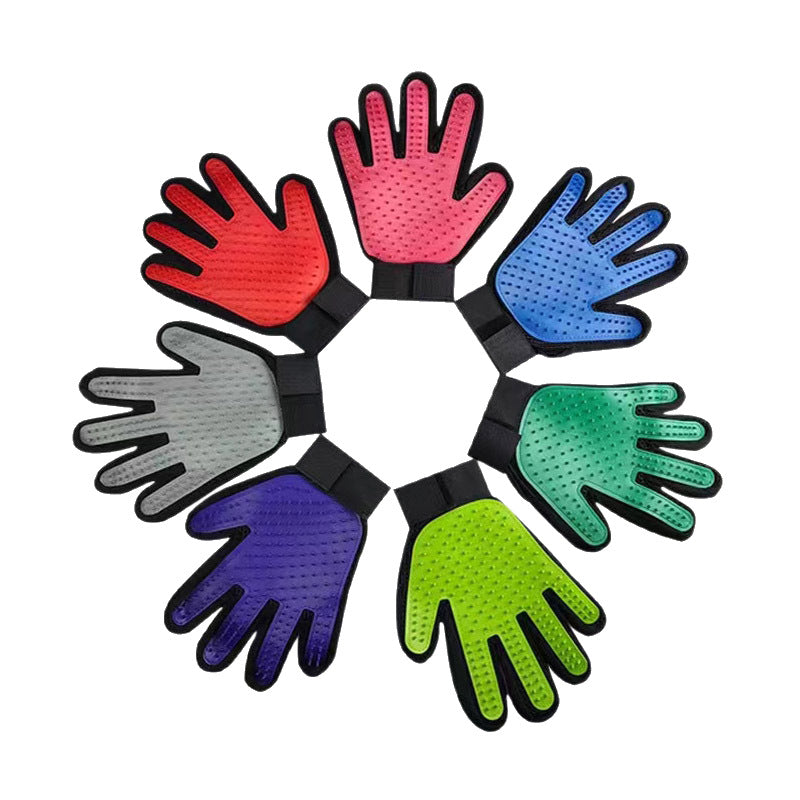 Cat gloves, hair removal artifacts, cat and dog massage, bathing, 5-finger massage gloves, pet cat gloves