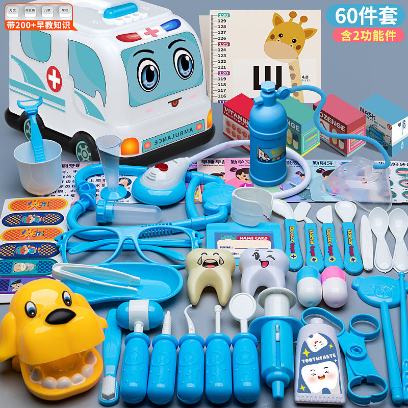 Kids Doctor Playset Tool Medical Box Boy Girl Play Home Nurse Injection Stethoscope Baby