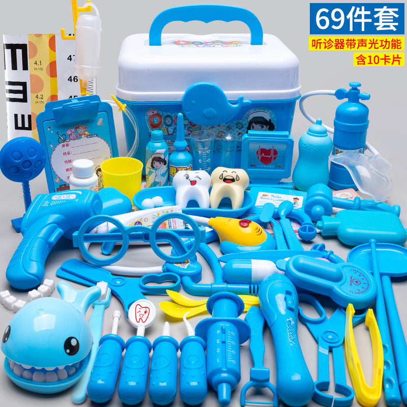 Kids doctor play house playset girls simulation nurse stethoscope injection baby medical toolbox