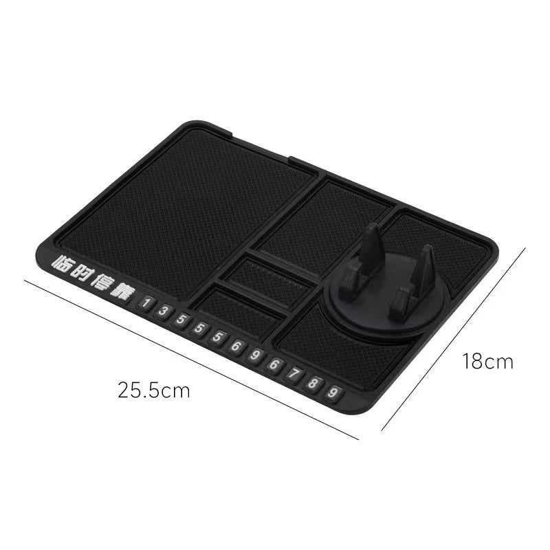 Car multi-function mobile phone holder, anti-slip mat, car navigation support frame, instrument panel, temporary parking sign four-in-one by My Store