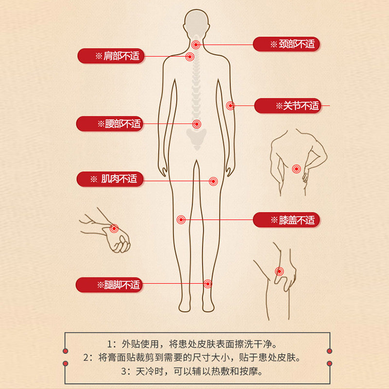 Taurus far-infrared plaster plaster, cervical spine plaster, lumbar disc herniation plaster, substitute processing, traditional black plaster, lumbar cold compress by My Store