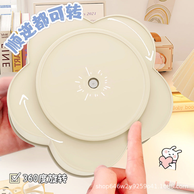 Rotating pen holder multi-function, large-capacity desktop thickened pen holder storage box, student pen holder creative, cute and cartoon by My Store