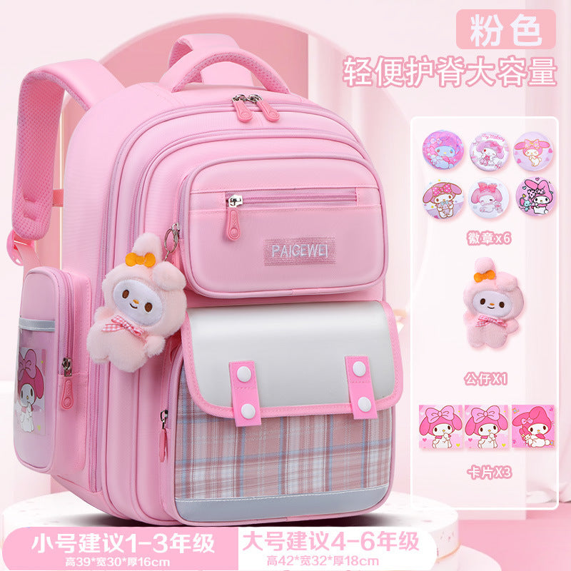 New School Bag Elementary School Girls Large Capacity 123 to 6th Grade Ultra Lightweight Spine Protection Girls Primary School Wholesale by My Store