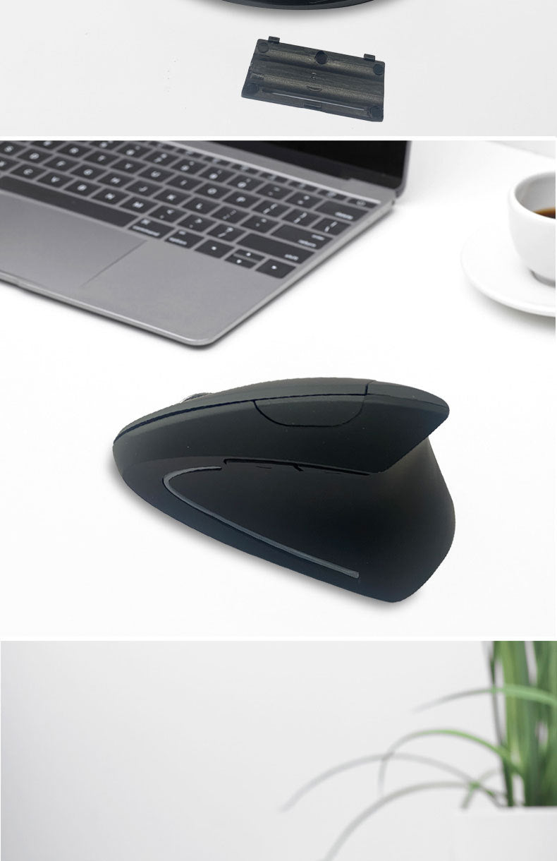 Spot Charging Vertical Wireless Mouse Cross Border Ergonomic Luminous Dual-mode Silent Photoelectric Bluetooth Mouse Wholesale
