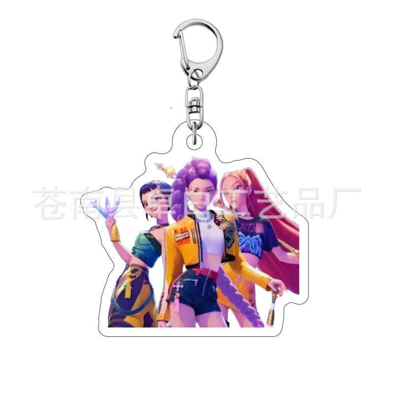 Kpop witch hunt group Rumi Zoe Mira Qin Yu peripheral cute acrylic keychain student school bag pendant
