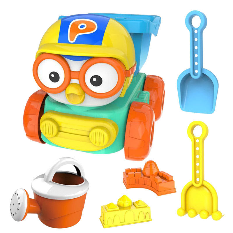 Porole Children's Beach Toys Bangbanglong Beach Bucket Playing Hourglass Playing Sand Playing Water Digging Sand Shovel Tool Set by My Store