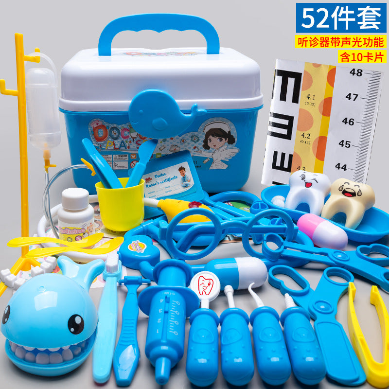 Kids doctor play house playset girls simulation nurse stethoscope injection baby medical toolbox