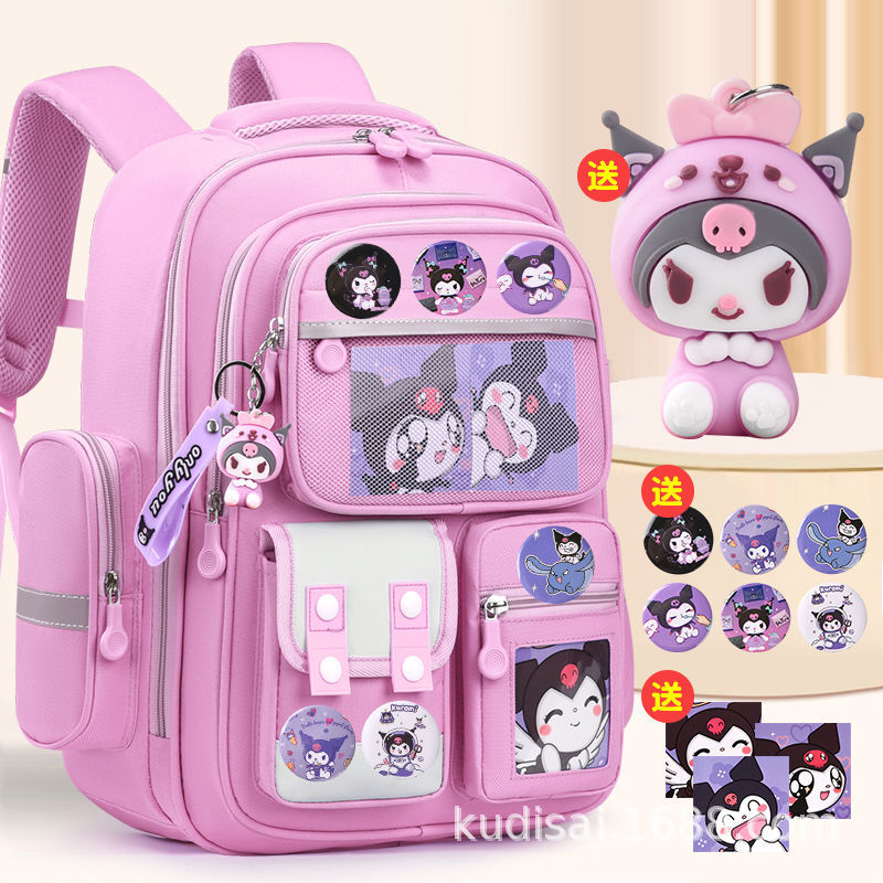 School bag for elementary school students girls spine protector for 123 to 6th grade cute large capacity load reduction children's backpack by My Store