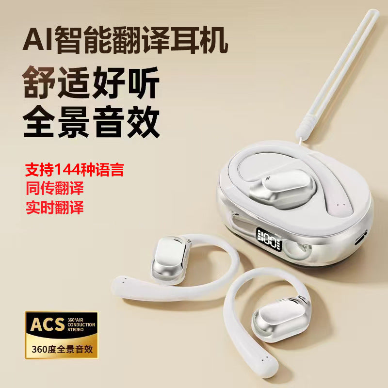 M8 INTELLIGENT AI TRANSLATION BLUETOOTH HEADSET CROSS-BORDER AMAZON TIKTOK POPULAR REAL-TIME SIMULTANEOUS INTERPRETATION TRANSLATION HEADSET