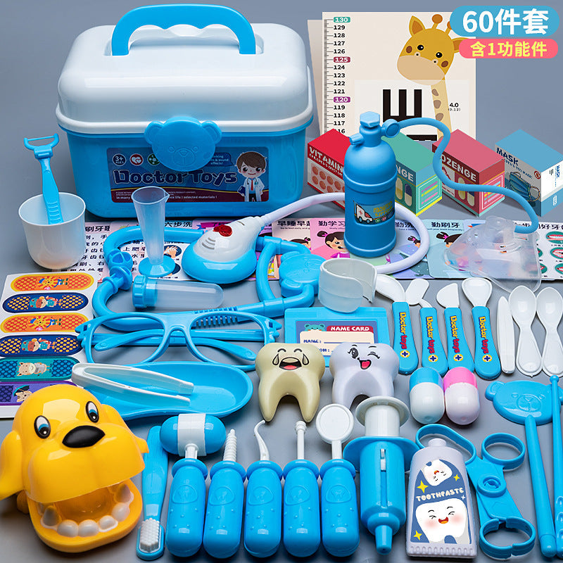 Kids Doctor Playset Tool Medical Box Boy Girl Play Home Nurse Injection Stethoscope Baby