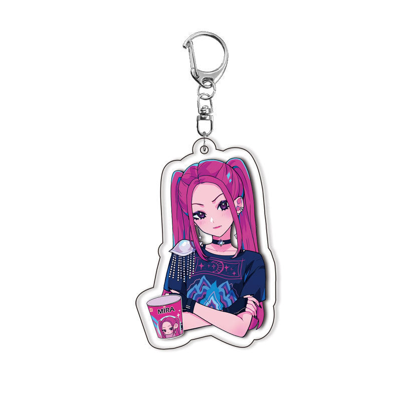 Witch Hunt Group Keychain, Rumi Lazoy, Anime Peripherals, Two-Dimensional Mezzanine Acrylic Pendant, Millet Gift