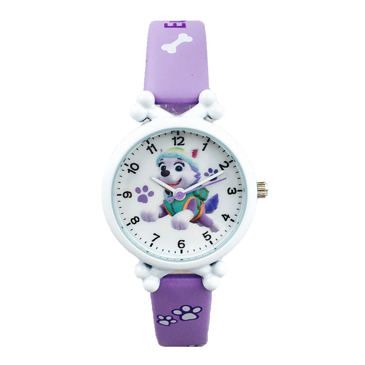 Children's belt watch boy girl electronic waterproof watch cartoon Wang Wang team primary school boys and girls quartz watch