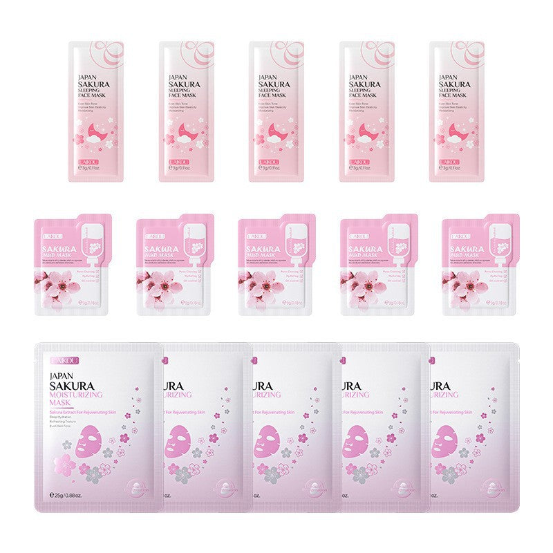 Cross-border full English LAIKOU cherry blossom series skin care set combination facial care full set of hydration manufacturers in stock