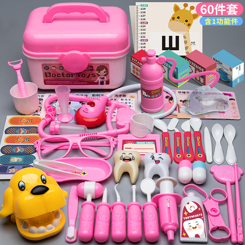 Kids Doctor Playset Tool Medical Box Boy Girl Play Home Nurse Injection Stethoscope Baby