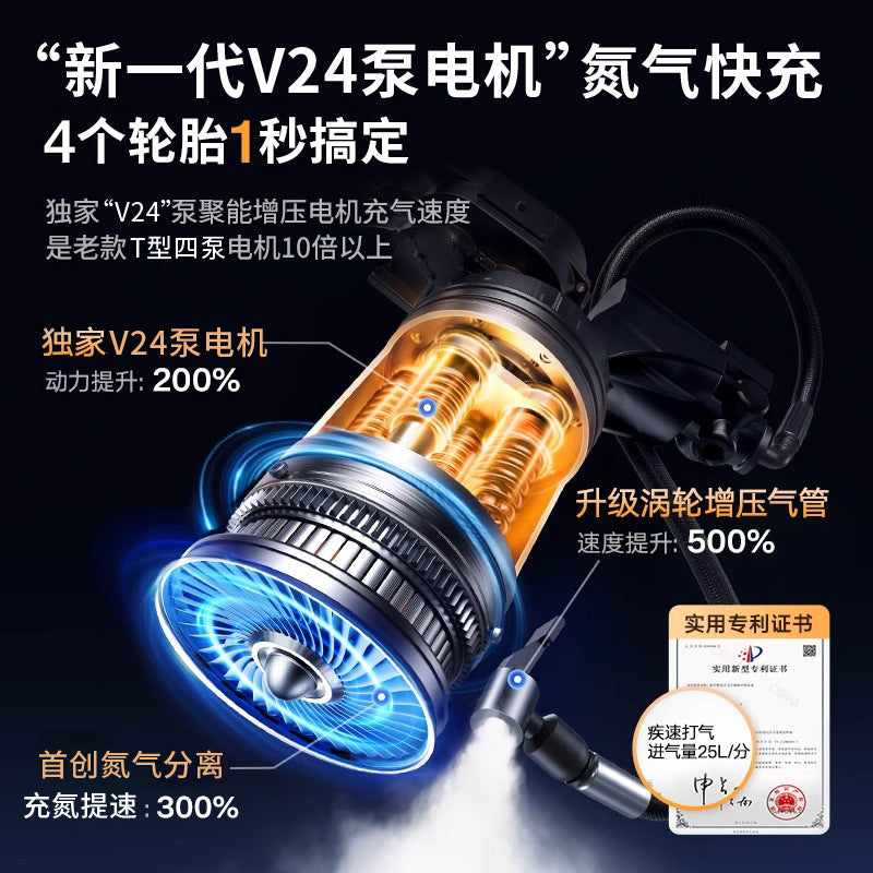 Leben car wireless inflatable pump, portable car electric pump, car tires, car gas treasure by My Store