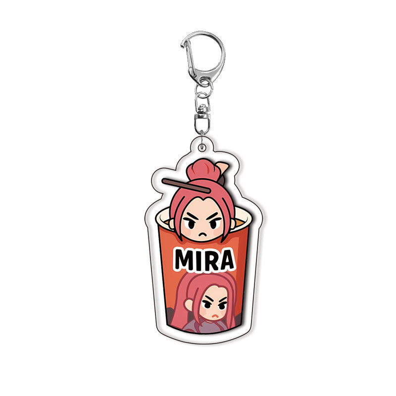 Witch Hunt Group Keychain, Rumi Lazoy, Anime Peripherals, Two-Dimensional Mezzanine Acrylic Pendant, Millet Gift