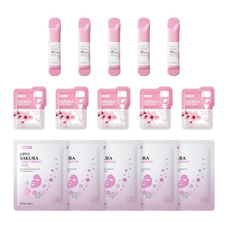 Cross-border full English LAIKOU cherry blossom series skin care set combination facial care full set of hydration manufacturers in stock