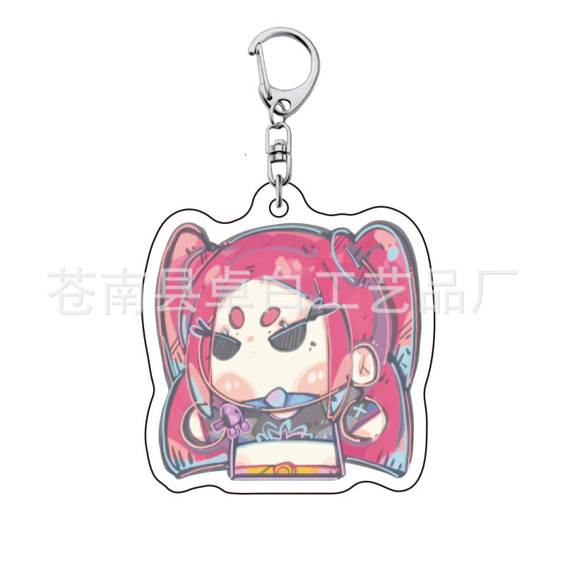 Kpop witch hunt group Rumi Zoe Mira Qin Yu peripheral cute acrylic keychain student school bag pendant