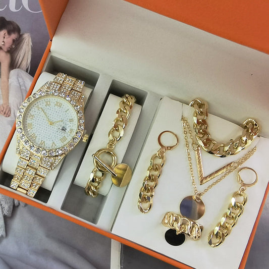 Ladies Watch 5 sets Women's Watch Jewelry 5-piece set new quartz watch gift set watch