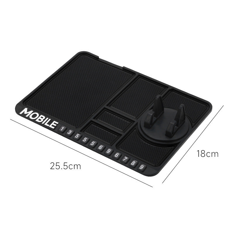 Car multi-function mobile phone holder, anti-slip mat, car navigation support frame, instrument panel, temporary parking sign four-in-one by My Store