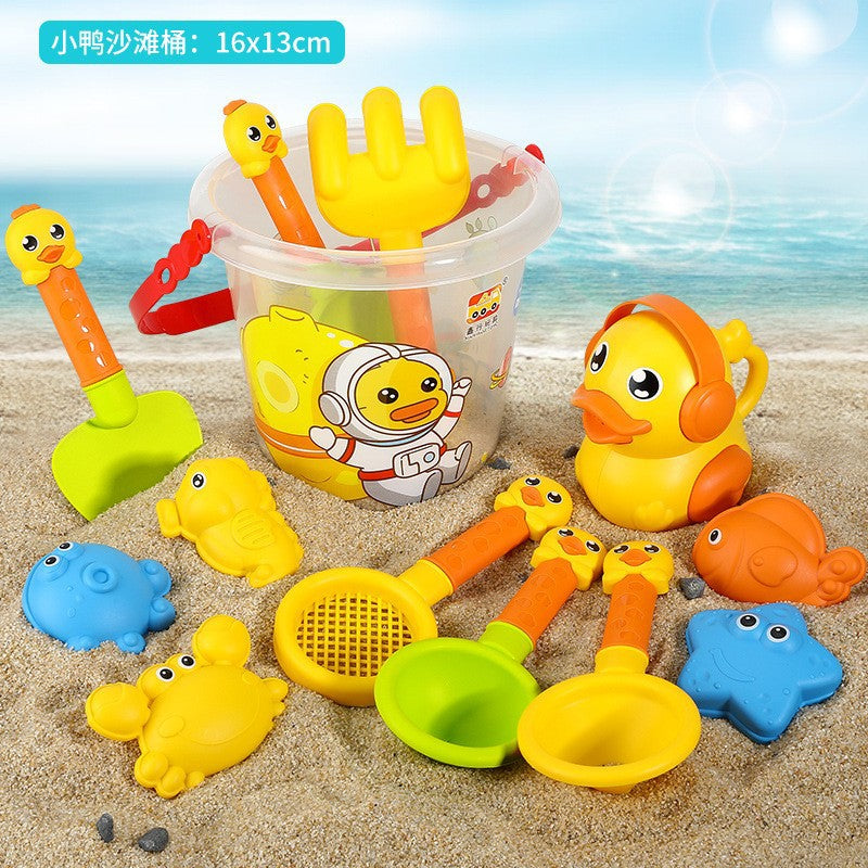 Children's beach toy bucket 18 piece set baby play in the water and sand digging tools, shovel beach bucket play in the water by My Store