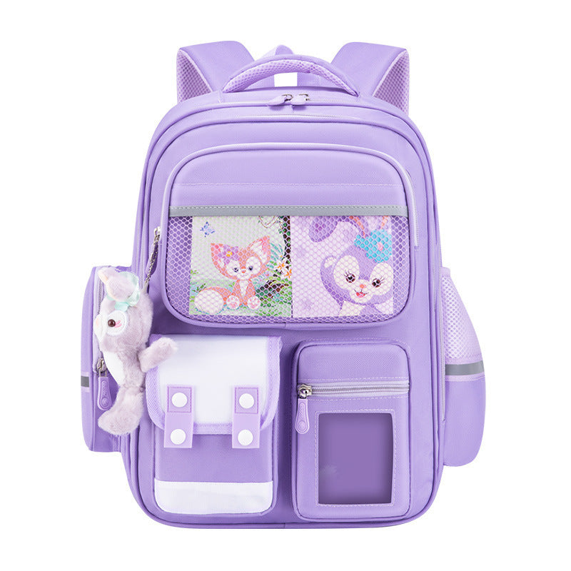 2023 new primary school school bag spine protection to reduce the burden of 123 to 6th grade children's school bag waterproof backpack by My Store