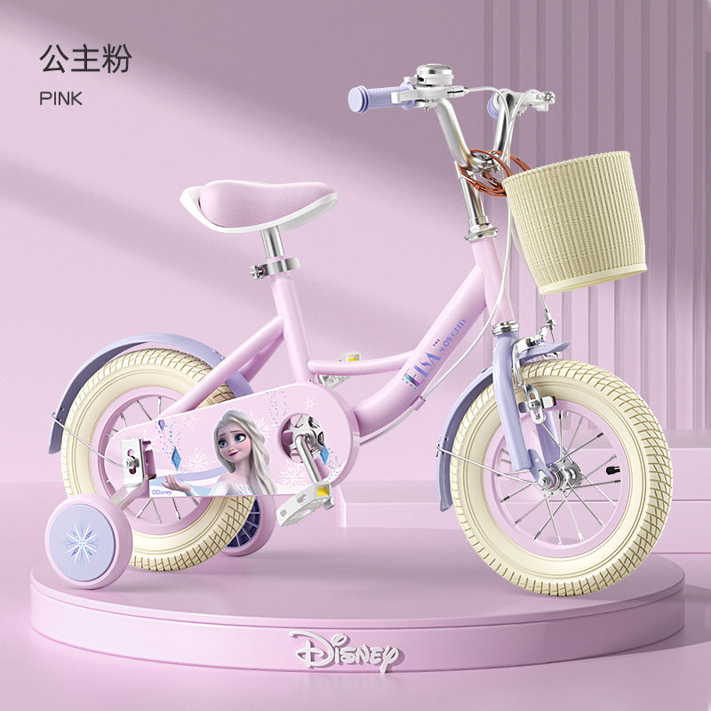 Princess Elsa Kids Bike Girls 3 to 6 to 12 years old kids Girls Bike 10 Women's Bike by My Store