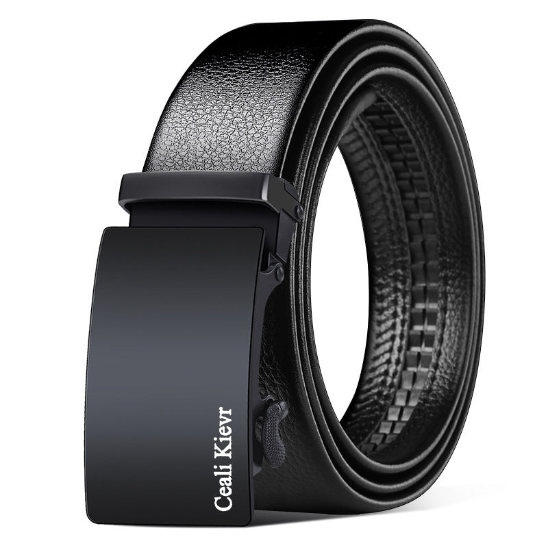 Ceali Kievr Men's Belt Automatic Buckle Kangaroo Belt Pants Belt Douyin Kuaishou Internet Celebrity Live Broadcast Hit