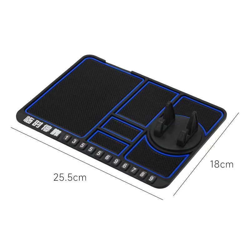 Car multi-function mobile phone holder, anti-slip mat, car navigation support frame, instrument panel, temporary parking sign four-in-one by My Store