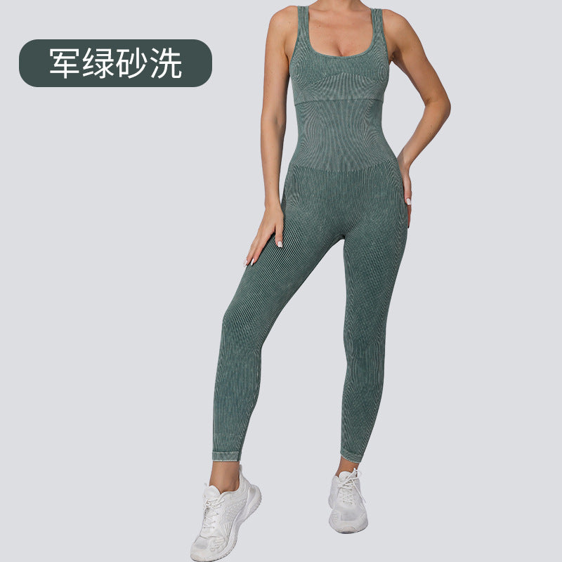 European and American cross-border new products, sports elastic tight-fitting bodysuits, women's seamless threads, abdominal tightening, slimming body-pieces, yoga clothes, women