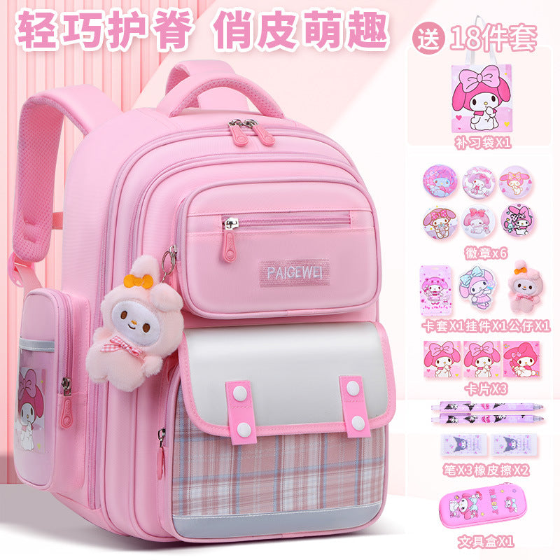 New School Bag Elementary School Girls Large Capacity 123 to 6th Grade Ultra Lightweight Spine Protection Girls Primary School Wholesale by My Store