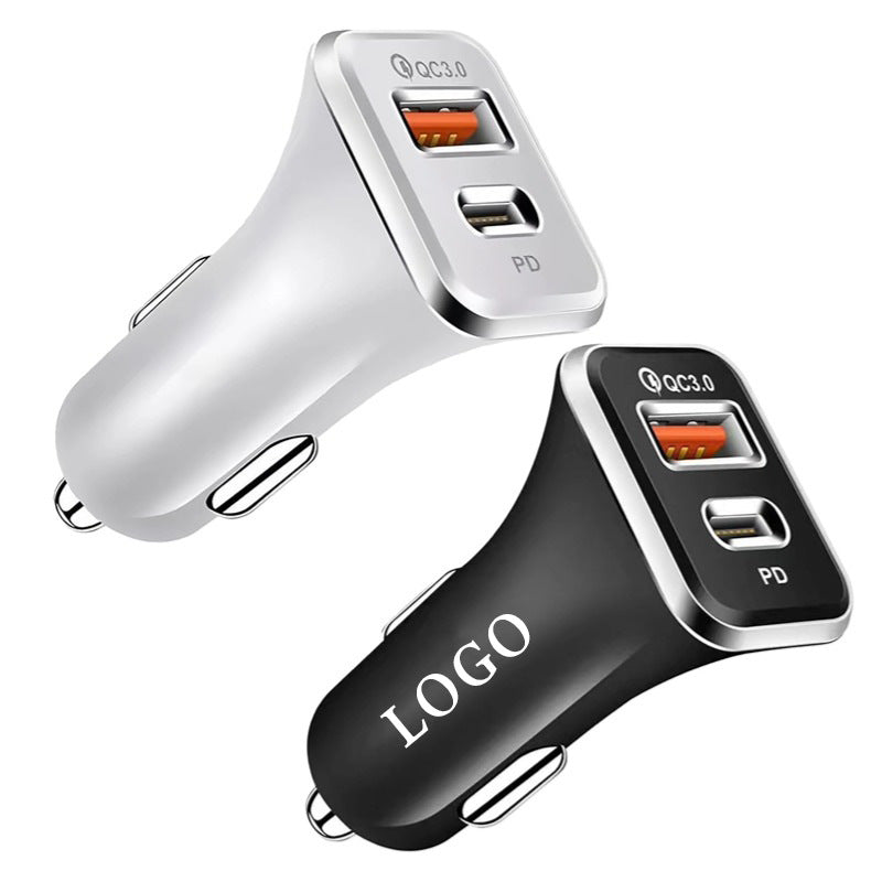 Car charger one tow two hidden multi-port dual-hole car charger super fast charging cigarette lighter car fast charging plug