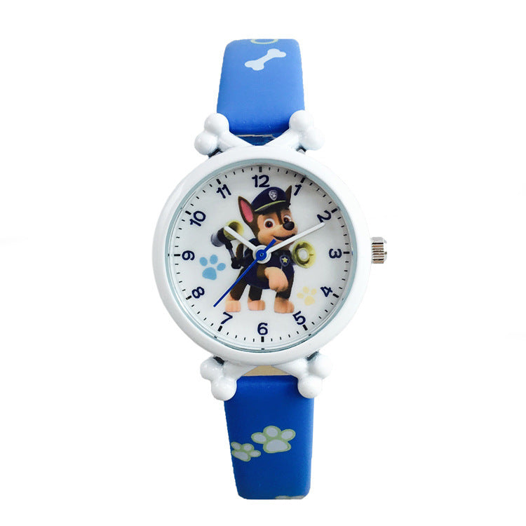 Children's belt watch boy girl electronic waterproof watch cartoon Wang Wang team primary school boys and girls quartz watch