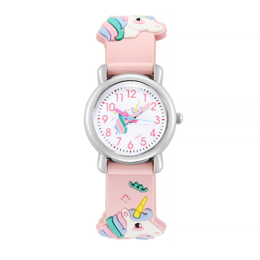 New Kids Glow Watch Unicorn Luminous Silicone Electronic Watch Plus Bracelet (2pcs set)