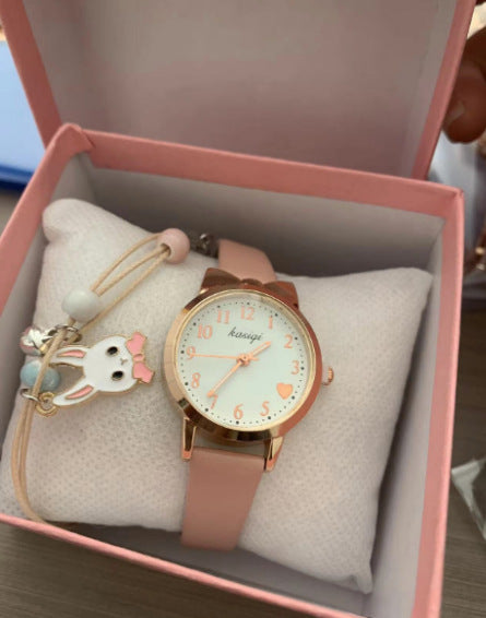 New Kids Glow Watch Unicorn Luminous Silicone Electronic Watch Plus Bracelet (2pcs set)