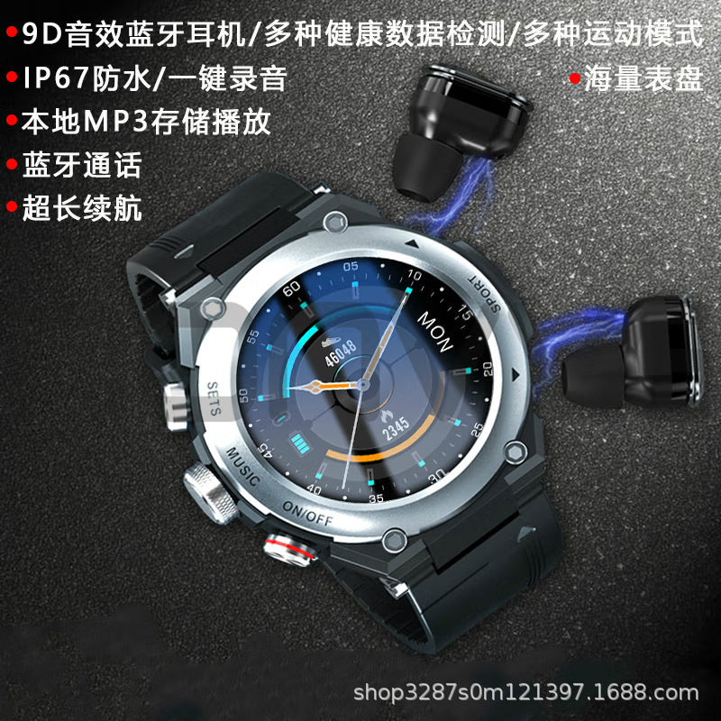 T92 headphones: body temperature, heart rate, blood pressure, blood oxygen, 2-in-1, Bluetooth call, multi-sport mode, music, smart watch