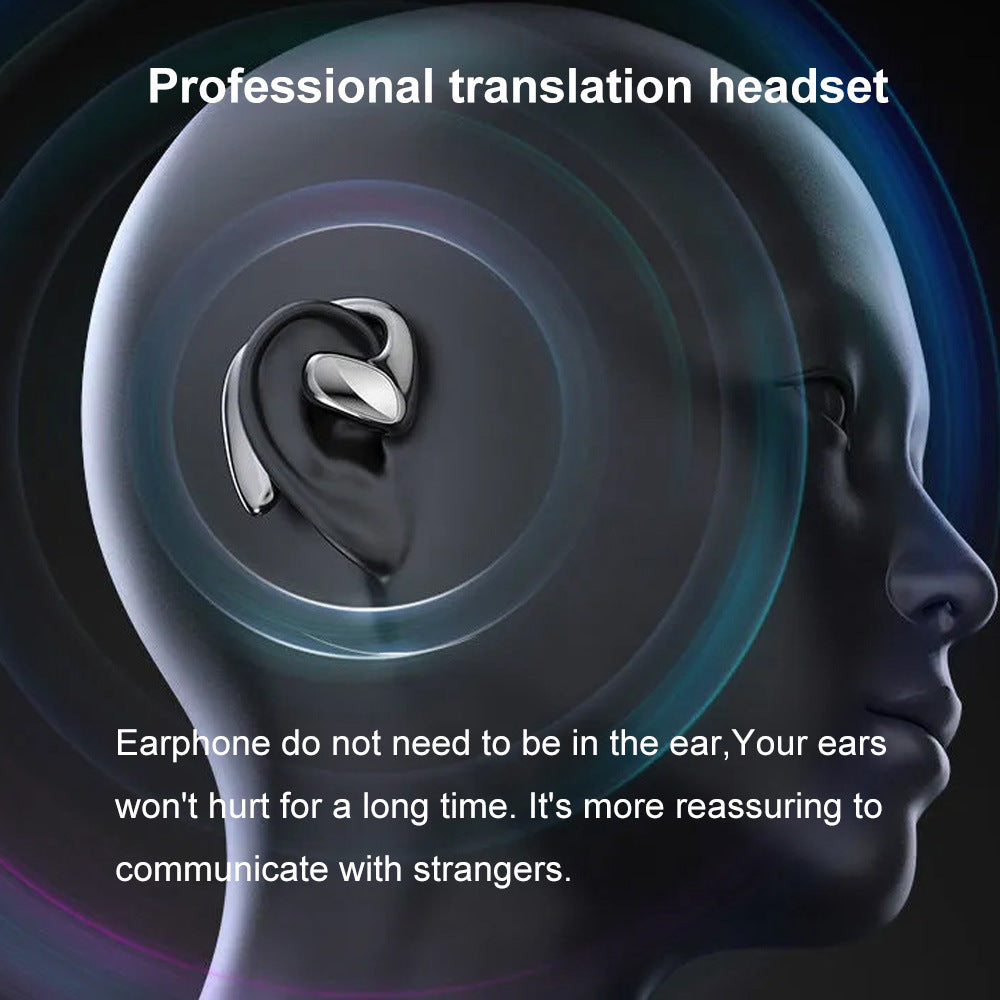 M8 INTELLIGENT AI TRANSLATION BLUETOOTH HEADSET CROSS-BORDER AMAZON TIKTOK POPULAR REAL-TIME SIMULTANEOUS INTERPRETATION TRANSLATION HEADSET
