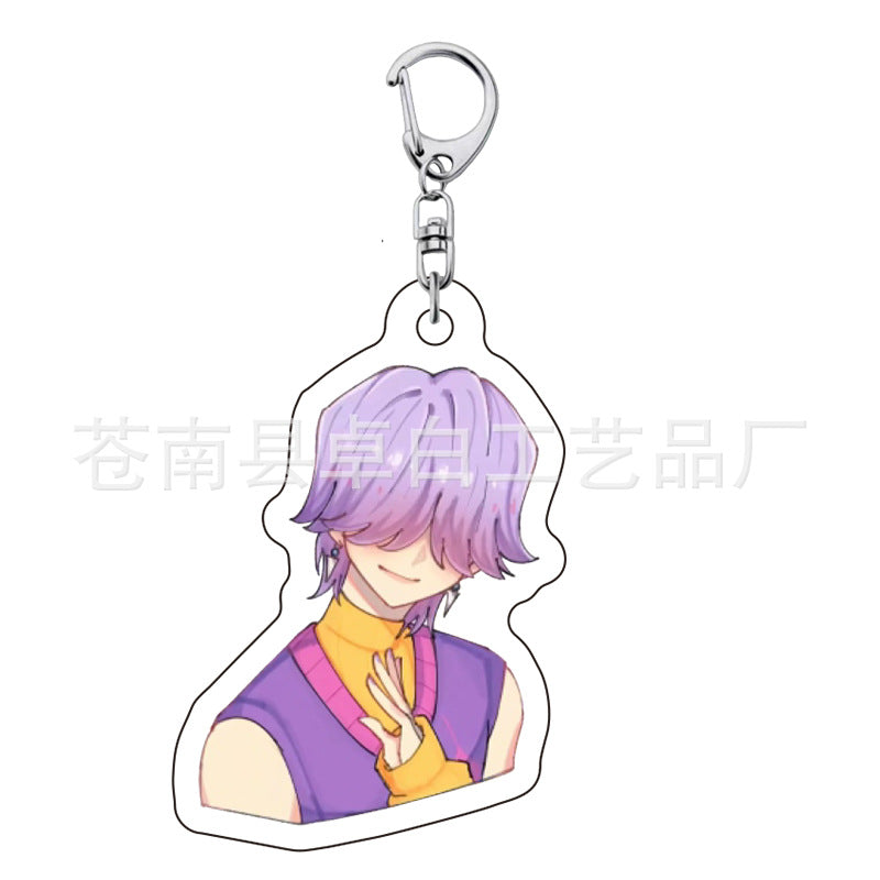 Kpop witch hunt group Rumi Zoe Mira Qin Yu peripheral cute acrylic keychain student school bag pendant