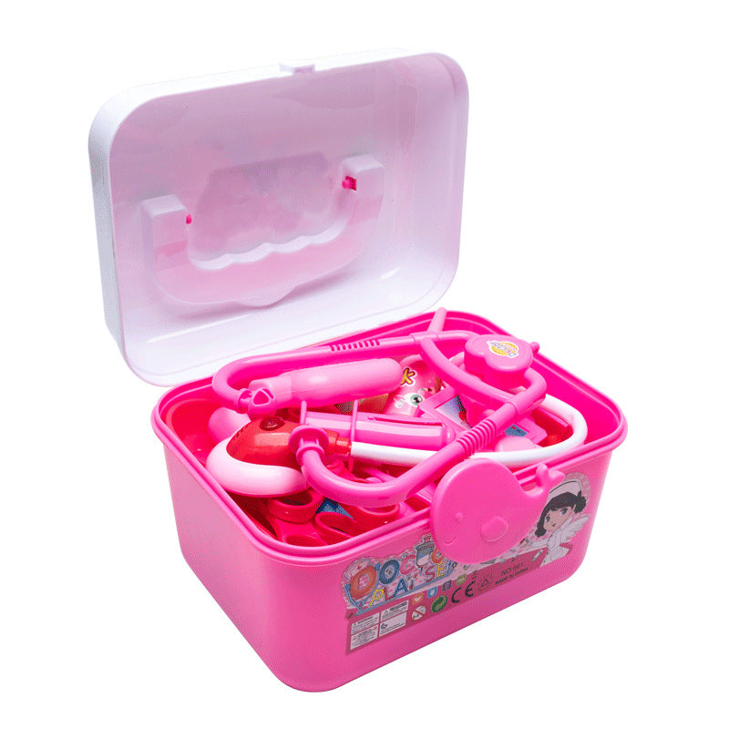 Kids doctor play house playset girls simulation nurse stethoscope injection baby medical toolbox