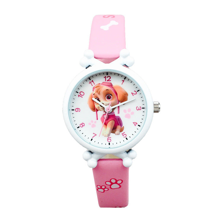 Children's belt watch boy girl electronic waterproof watch cartoon Wang Wang team primary school boys and girls quartz watch