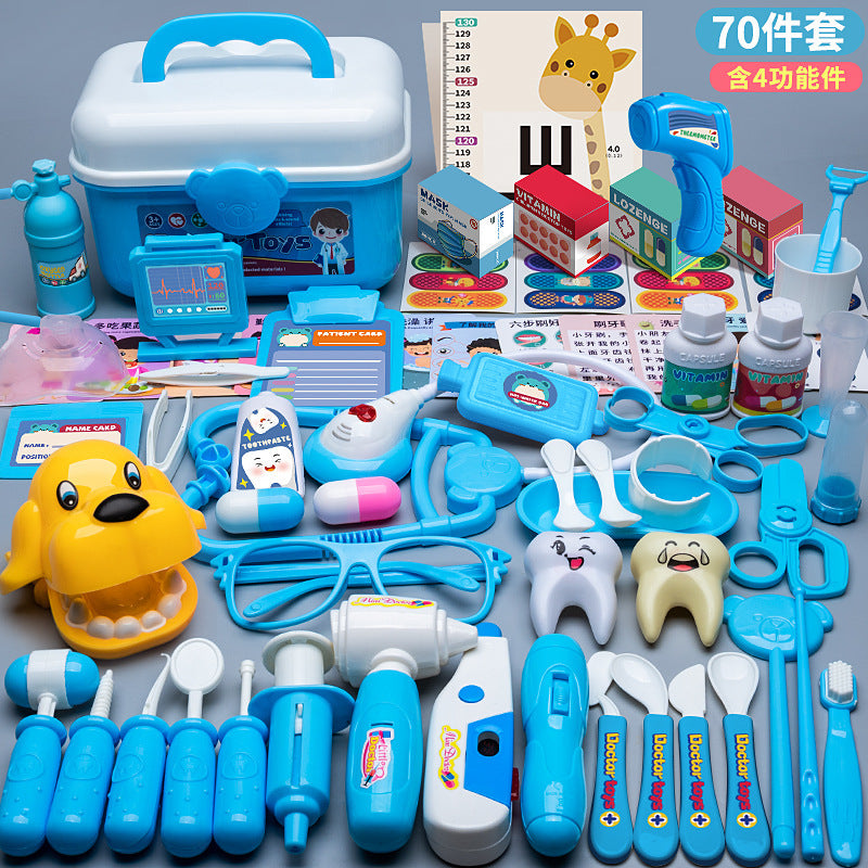 Kids Doctor Playset Tool Medical Box Boy Girl Play Home Nurse Injection Stethoscope Baby