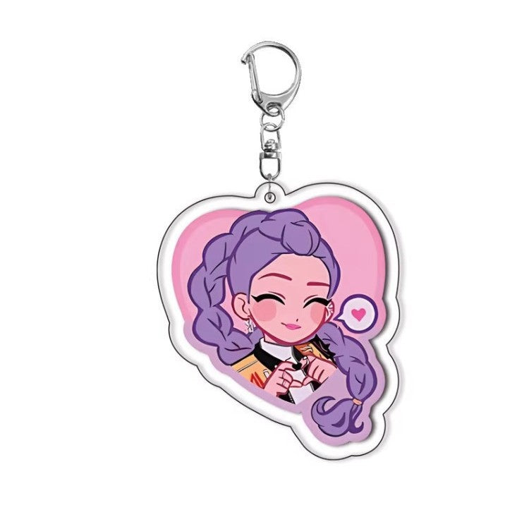 Witch Hunt Group Keychain, Rumi Lazoy, Anime Peripherals, Two-Dimensional Mezzanine Acrylic Pendant, Millet Gift