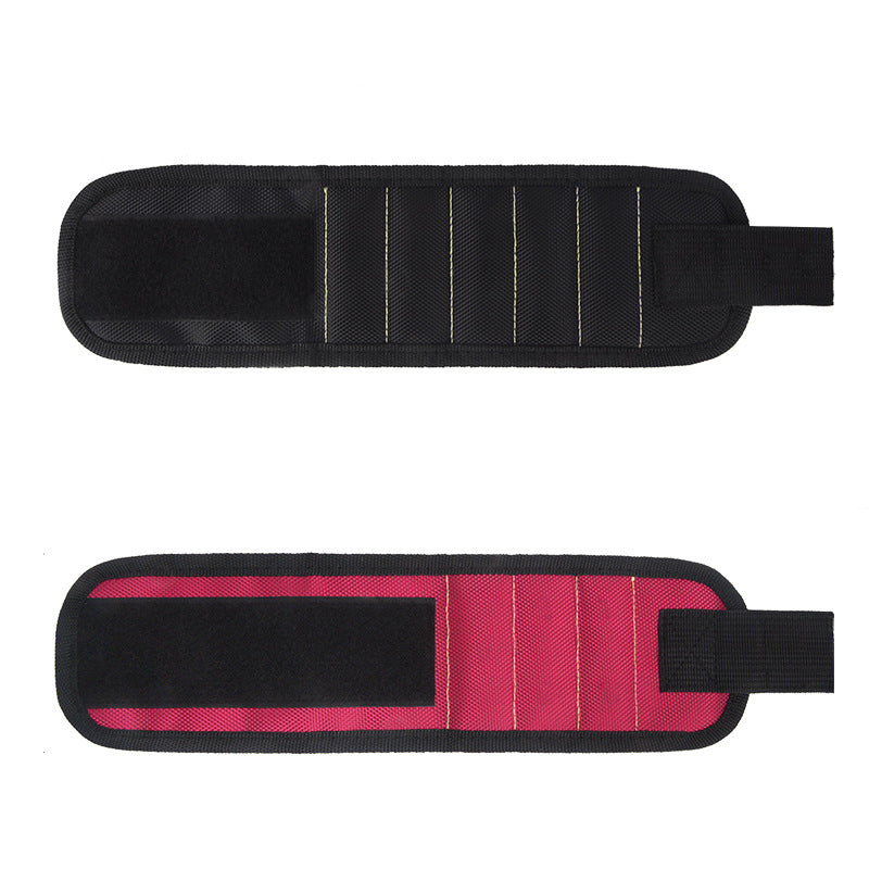 3 Rows 5 Rows Magnetic Magnetic Wristband Tool Kit Electrician Accessories Magnet Picker Adsorption Screw Magnetic Wristband by My Store