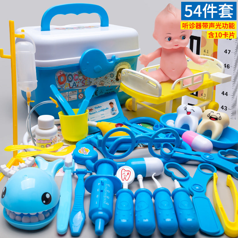 Kids doctor play house playset girls simulation nurse stethoscope injection baby medical toolbox